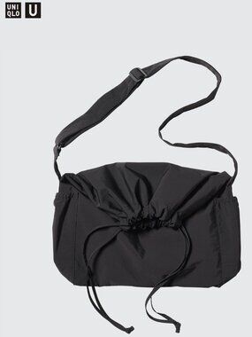 NWT Uniglo U Drawstring Shoulder Bag Black